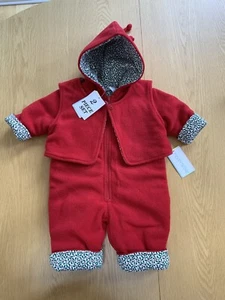 Baby Girls 2 Piece Mini wear Winter Hooded Romper Suit Age 3-6 Months From USA - Picture 1 of 7