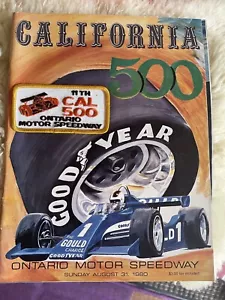 vintage 1980 California 500 Official Program (Ontario Motor Speedway) LAST RACE - Picture 1 of 1