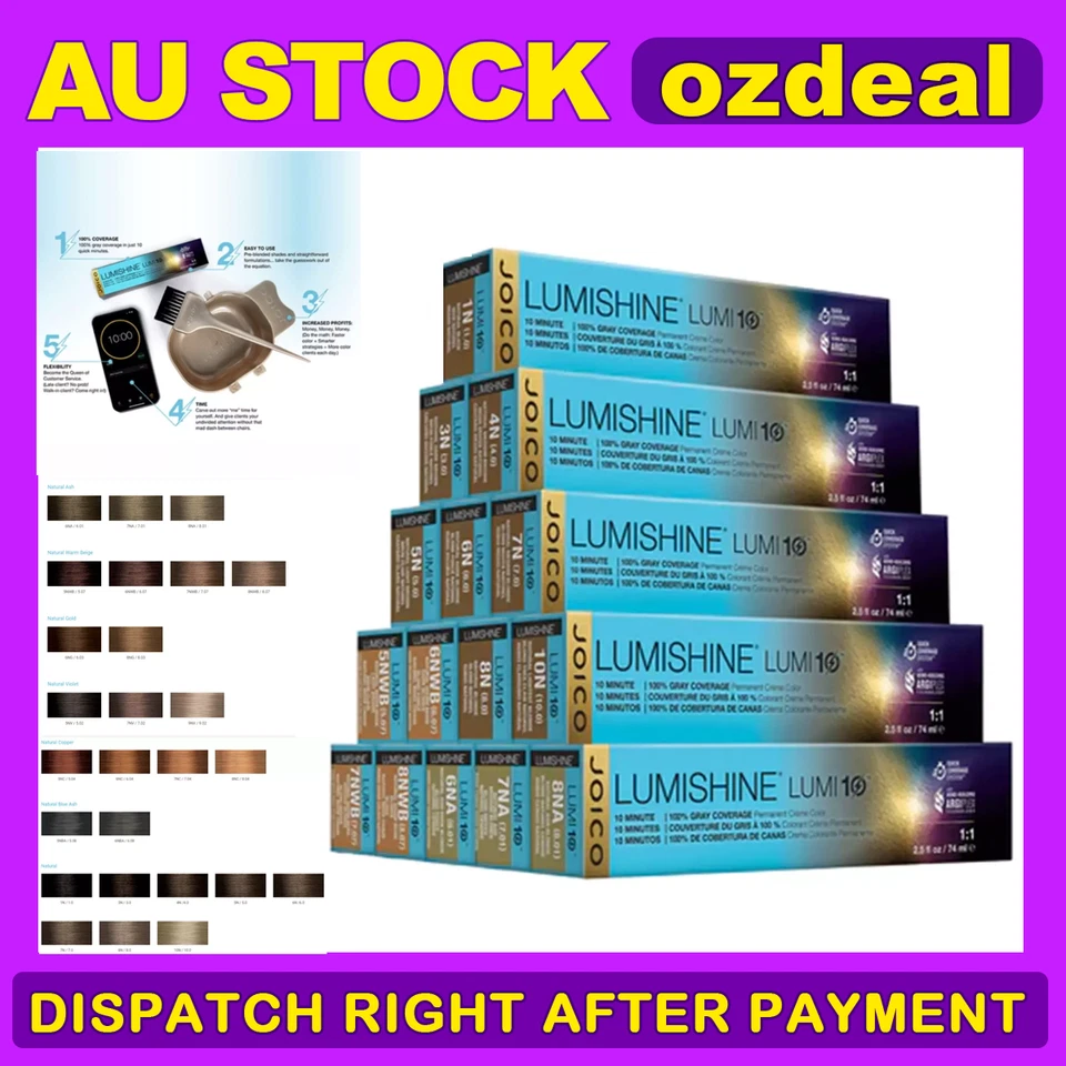 2x JOICO Lumishine Lumi10 Permanent Color  Lumi10 Accelerator  100ML AD - image 1 of 4
