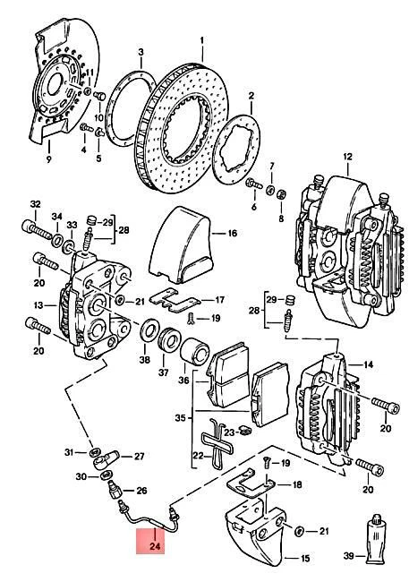 Genuine PORSCHE 911 Connecting Line Left 93035506102 - Image 1 of 1