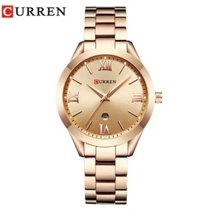 Reloj de pulsera CURREN para mujer de lujo dorado relojes damas niñas calendario de negocios - Imagen 1 de 22