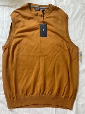 IZOD Hombres Pullover Cuello en V Suéter Chaleco Golf Talla M Abeto Amarillo Oro Algodón Foto 1 de 4