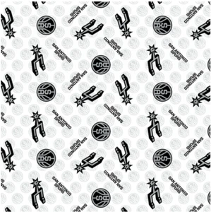 NBA San Antonio Spurs Ditsy City Print Cotton Fabric by the Yard - Picture 1 of 2