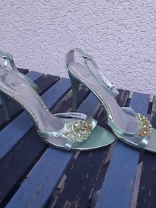 Sandalette Damen Sommer Pumps Gr.35 Marke Toj et Mol Paris im Mint Absatz ca.9cm - Bild 1 von 8