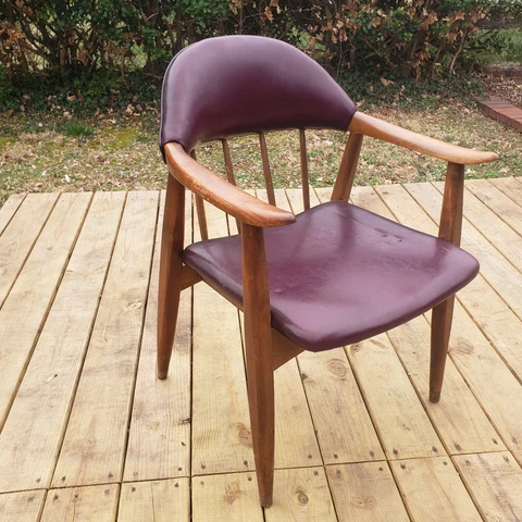 Vintage Mid Century Modern Walnut Arm Chair Lounge Chair Cover