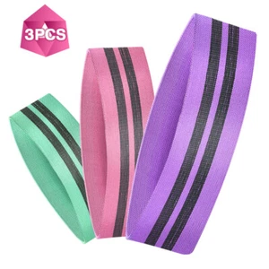 3pc Resistance Bands Set, Elastic Exercise Bands Home Workout Fitness Equipment - Picture 1 of 21