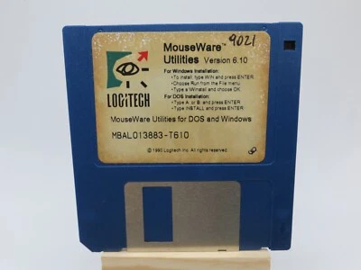 3.5" Floppy Disk LOGITECH MouseWare Utilities Version 6.10 DOS / WIN software 2 - Image 1 of 3