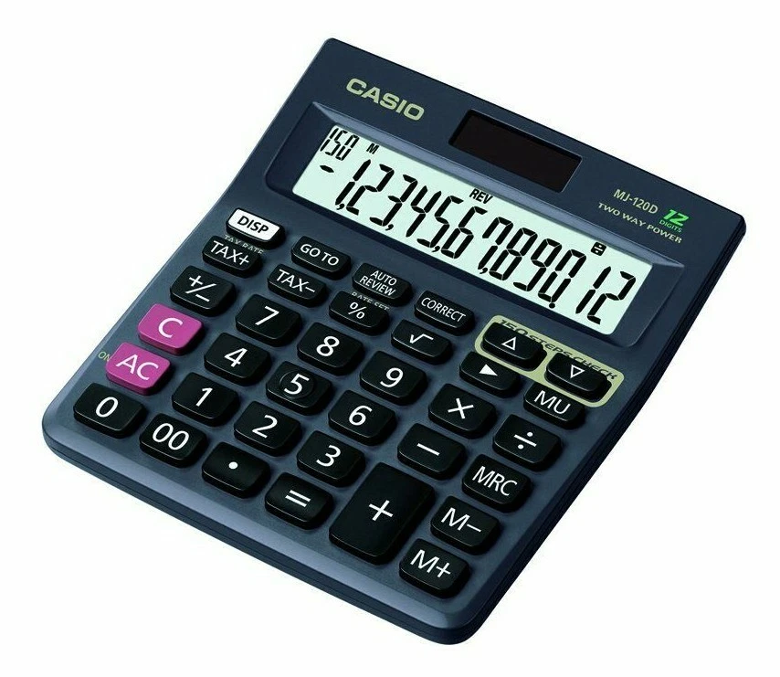 Casio MJ-120D MJ120D 150 Step Check Correct Desktop Calculator 12 Digit Display - Image 1 of 4