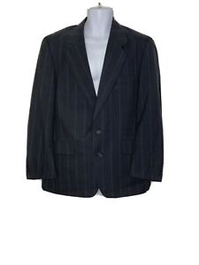 Hardy Amies Men’s Gray Pinstripe 100% Wool Blazer Sport Coat 42R