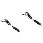 2pcs Car Lighter Cable Extension Power Supply Adapter Cable For