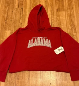 Alabama Crimson Tide Womens Size Large Crop Top Hoodie New w/ Tags Zoozatz - Picture 1 of 6
