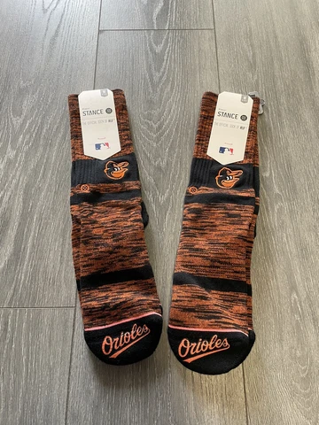 2X Women’s Stance MLB Baltimore Orioles Diamond Pro Feel 360 Crew Sz MED 8-10.5 Cover