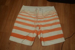 Pantalones Cortos ARMANI EXCHANGE A/X Para Hombre XL Naranja Rayas - Imagen 1 de 7