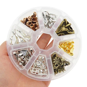 1 Box of Metal Alloy Glue On Bails For Pendant Jewellery Making Crafts 160 pcs - Picture 1 of 6