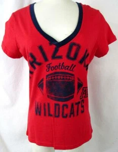 Arizona Wildcats Womens Medium Screened "ARIZONA WILDCATS FOOTBALL" Tee UAZ 53 - Picture 1 of 5