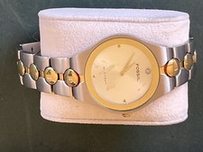 Fossil Arkitekt Men Silver Steel Analog Quartz Watch Hours~