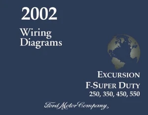 2002 Ford Excursion F-Super Duty F250-F550 Wiring Diagrams Schematics Drawings - Picture 1 of 1