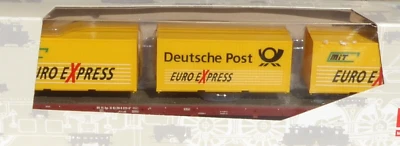 Piko 95520 H0 Container Wagon Deutsche Post Euro Express With FS Fepoche 5/6 - Image 1 of 3