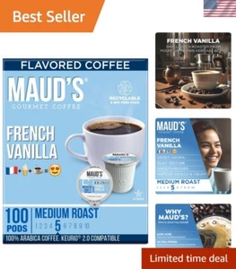 French Vanilla Flavored Coffee Pods, 100 ct | French Vanilla Flavor | 100% Ar... - Picture 1 of 7