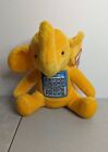 Vintage Fiesta Golden Yellow Plush Stuffed Lucky Bingo Elephant 9.5" w/ Tags