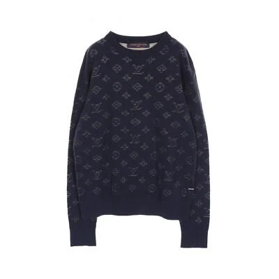 LOUIS VUITTON Aguja caída Monograma Prendas de punto RM202Q Rayón Algodón Azul Marino Usado para hombre Foto 1 de 4