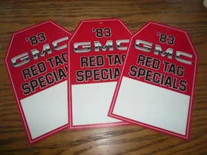 Camión GMC 1983 Red Tag Specials - perchas parabrisas - doble cara - tres - Imagen 1 de 1