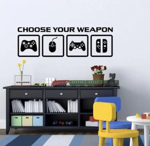Choose Your Weapon Gamer Video Game Wall Decal Sticker Gift Black Friday Deals - Picture 1 of 1