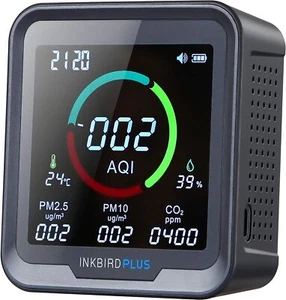 INKBIRDPLUS PTH-9A Air Monitor, 6 in 1 Indoor Air Quality Meter, Detects 400-500 - Picture 1 of 10
