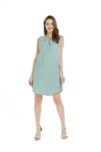 Abito tunica donna hawaiano luau lino cotone hawaiano sbornia in erba di mare - Foto 1 di 5