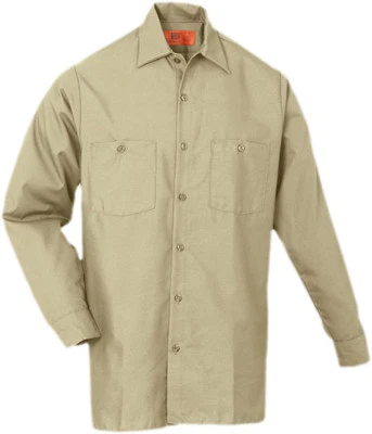 Work Shirts Industrial Uniform Two Pockets Long Sleeve REED Polyester/Cotton - Image 1 of 4