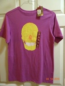 MOSSIMO SUPPLY BOYS SIZE XL SHORT SLEEVE COTTON T-SHIRT-NWT!-LAVENDER-SKULL - Picture 1 of 5