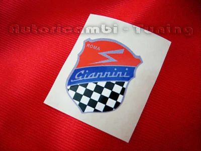 Sticker Adesivo Decalcomania Stemma con Logo Giannini 32 x 38 mm