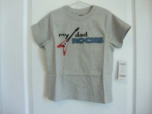 Gymboree ROCK ON Gray "My Dad Rocks" Top T-Shirt Boy Size 5T 5 NWT Spring Summer - Picture 1 of 8