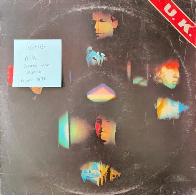 U.K. Self Titled Vinyl Record VG+/G+ 2302 080 1978 1st Press Foto 1 de 2