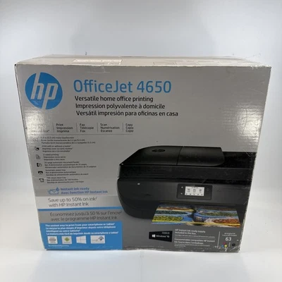 HP OfficeJet 4650 All-in-One Wireless Ink Printer Black - Image 1 of 4