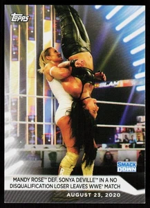2021 Topps WWE Mandy Rose #64 WRESTLING CARD ERROR UPSIDE DOWN BACK - Bild 1 von 2