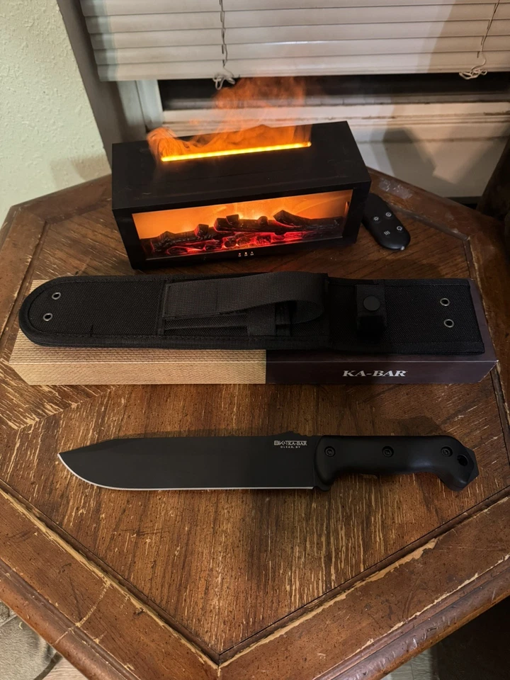 Cuchillo Bowie de Combate KA-BAR Becker BK9 | Hoja Full Tang de 9,25" con Funda Negra EE. UU. Foto 1 de 3