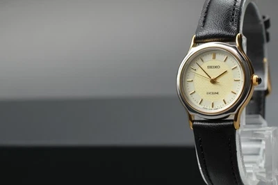 Vintage 1997 Seiko Exceline 2J31-0A50 Two-Tone HAQ Quartz Womens Watch JAPAN - Image 1 of 4