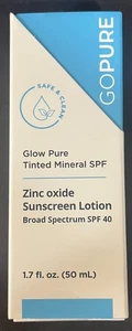 Loción protectora solar de óxido de zinc GOPURE Glow FPS 40-1,7 oz/50 ml. Exp. 06/2026 NUEVO - Imagen 1 de 6