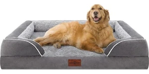 Waterproof Orthopedic Foam Dog Beds For Extra Large Dogs, XL Dog Bed With Dog - Picture 1 of 6