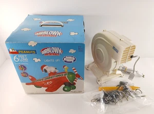 ¡Inflable Gemmy Peanuts SANTA SNOOPY & WOODSTOCK AIRPLANE vacaciones de Navidad! - Imagen 1 de 14