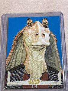 2025 star wars chrome Gold Sketch Card Jar Jar Binks Jason Saldajeno Signed 1/1 - Picture 1 of 3