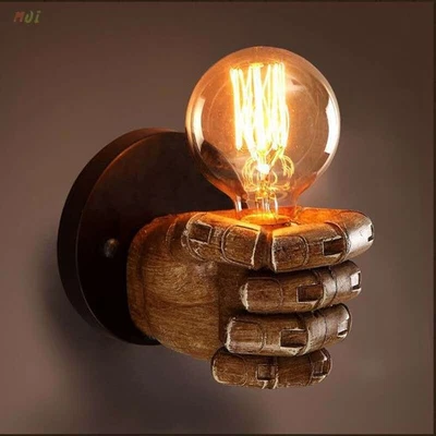 Retro Fist Wall light LED Bar Restaurant Shop Wall Lamp Decoration Fixture - Image 1 of 4