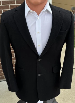 Jos A Bank 41R 黑色 100% 骆驼头发运动外套夹克墨西哥 — 第 1/4 张图片