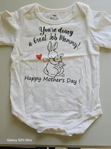 You're Doing A Great Job Mommy Baby Clothing Size 6 To 13 Months Romper Bodysuit - Picture 1 of 1