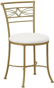 Furniture Dutton Vanity Stool, Gold - Picture 1 of 9