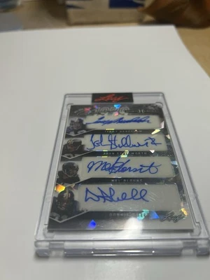 2024 Leaf Sports Heroes Bradshaw Stallworth Blount Shell Quad Auto 4/10 - Image 1 of 2