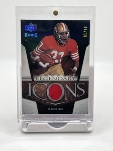 Maglia toppa UD Upper Deck Legendary Icons Roger Craig 2008 04/15 49ers - Foto 1 di 3
