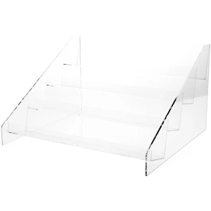 Plymor Acrylic Tilted-Back Flanged Stairs 10.5" H x 18.5" W x 16.75" D - Picture 1 of 1