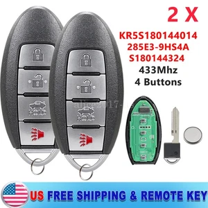 2 Smart Key Fob Remote 4B for 2016 2017 2018 Nissan Altima Maxima KR5S180144014 - Picture 1 of 6